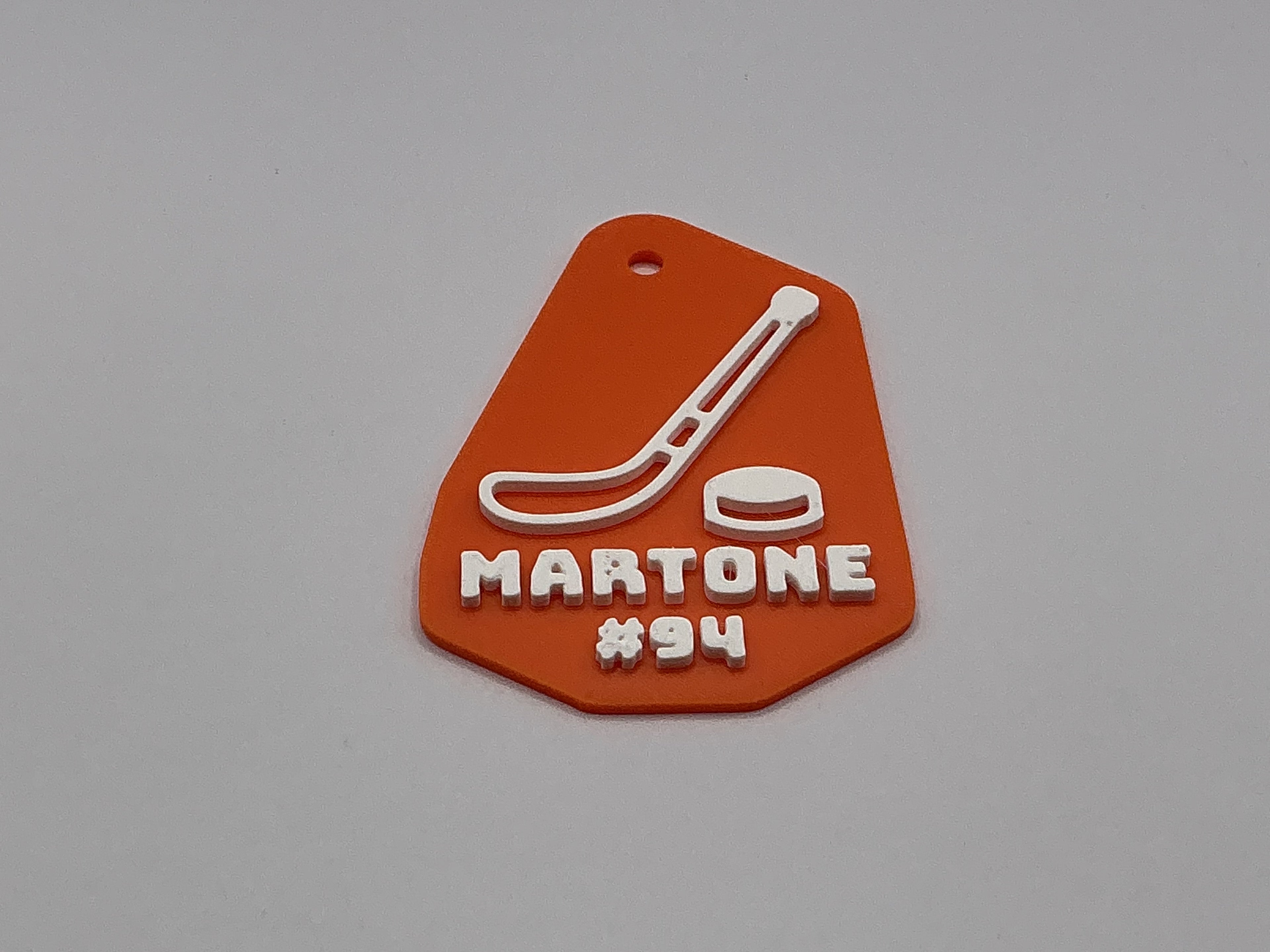 Personalized Hockey Keychain