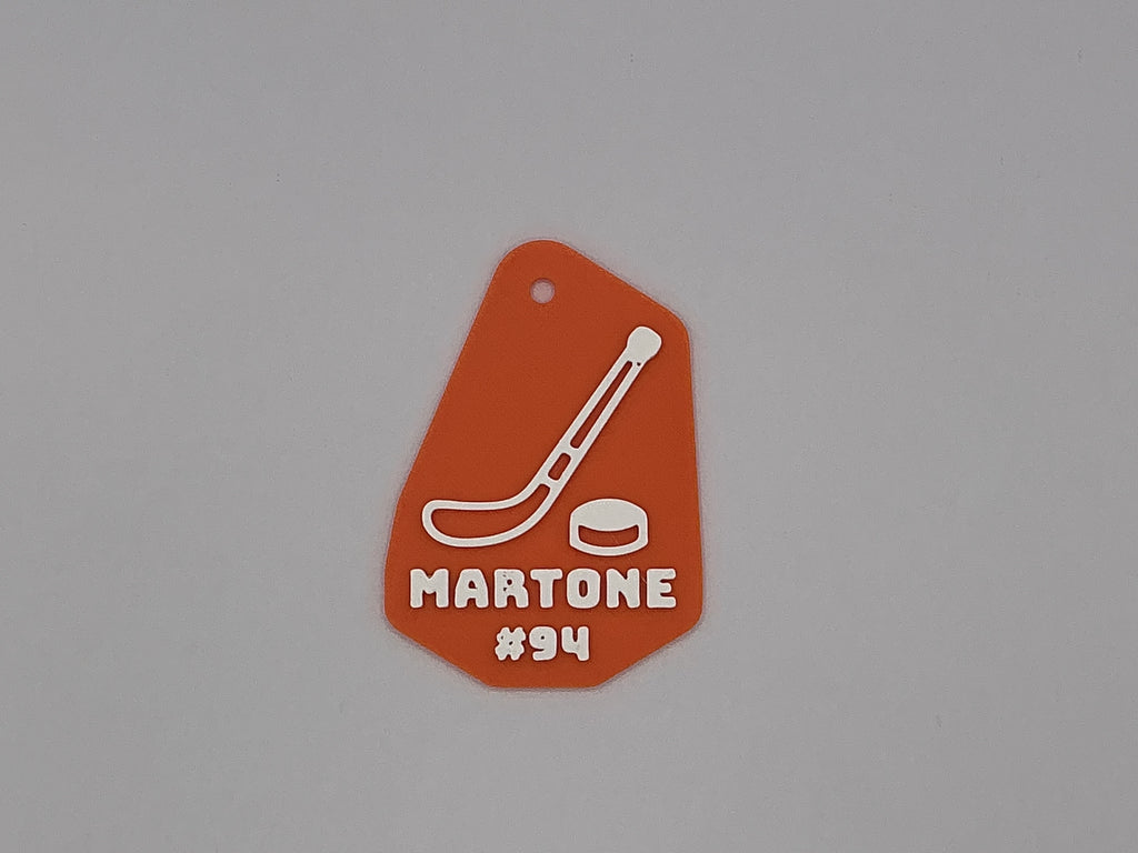 Personalized Hockey Keychain