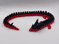 Flexi Dragon articulated 3D-printed fidget toy in red and black