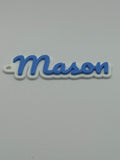 Custom 3D-Printed Name Keychain — Personalized Backpack Tag