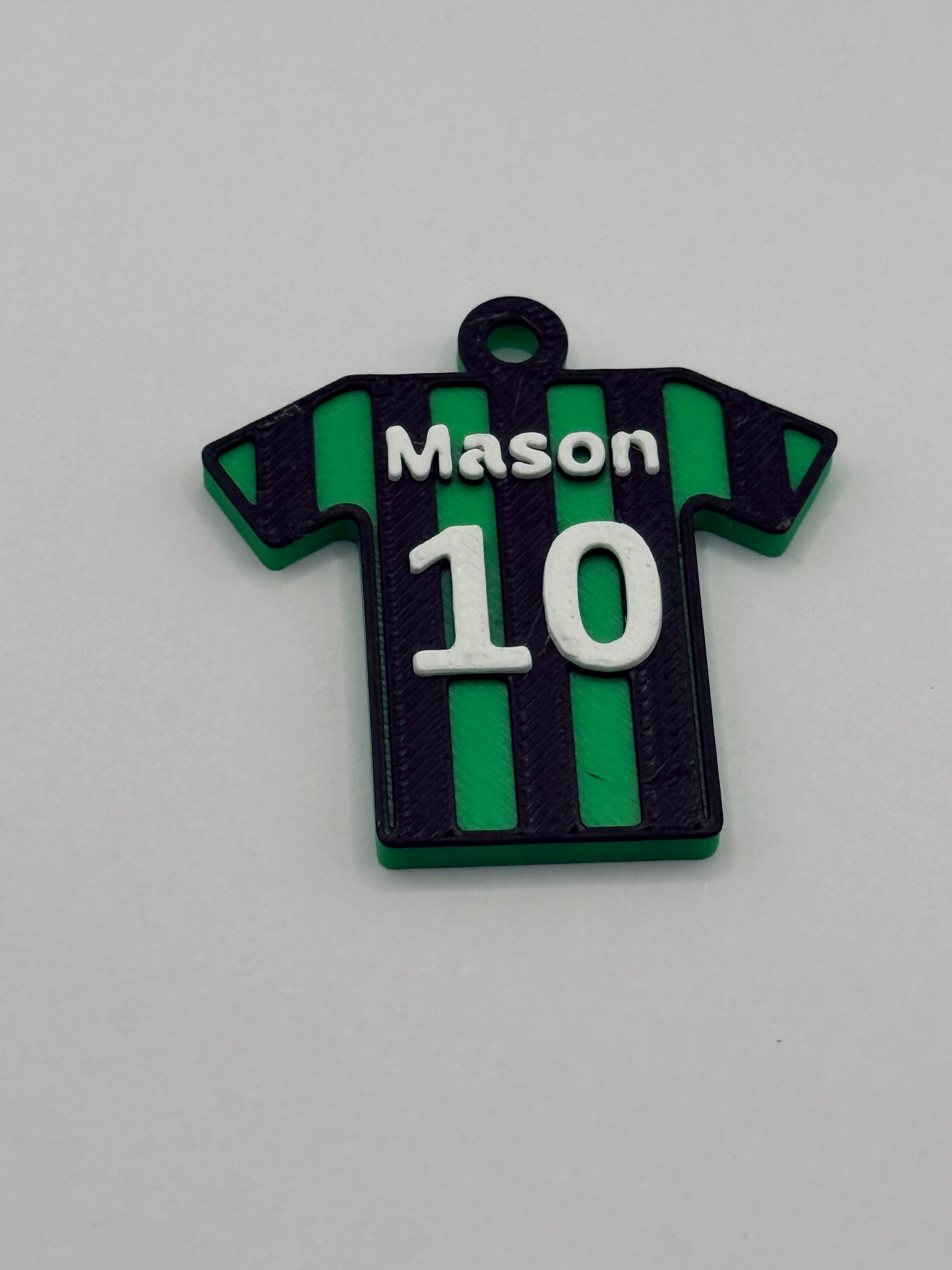 Personalized Soccer Jersey Keychain